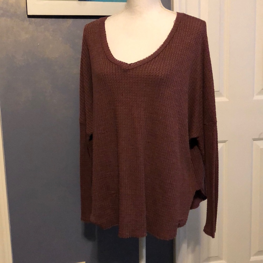 Cherish Long sleeve mauve top EUC